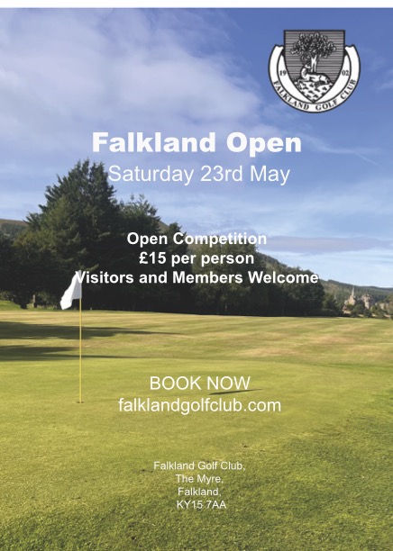 Falkland Golf Club Open event flyer